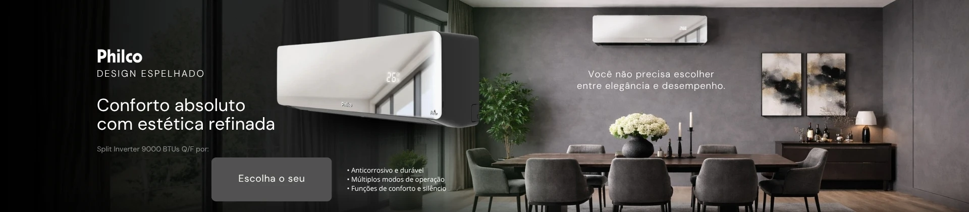 Ar condicionados Philco em oferta
